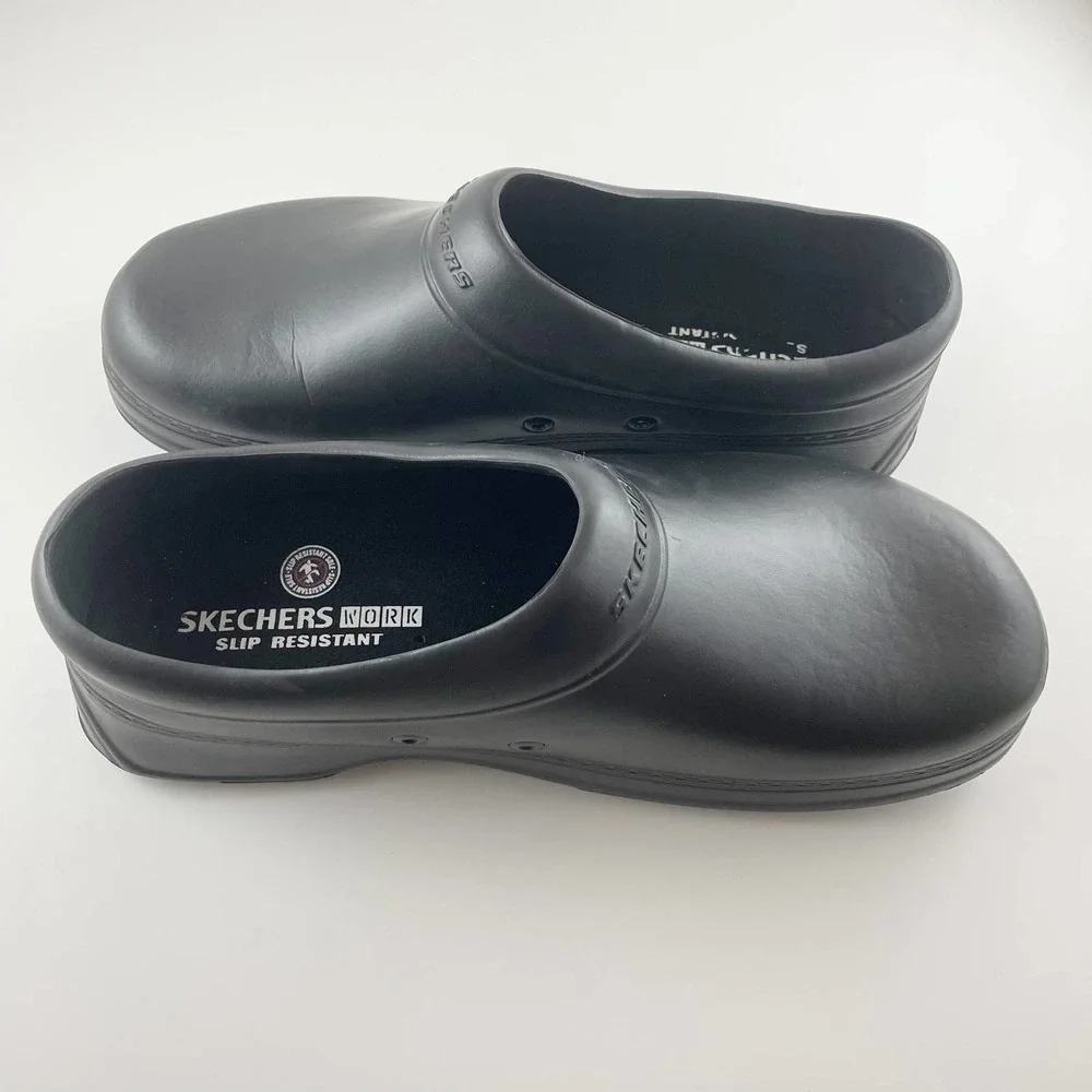 Skechers Men’s Work Slip-on Slip Resistant  Casual Clog - Picture 4 of 10